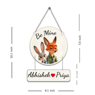 Personalized Be Mine Couple Wall Hanging